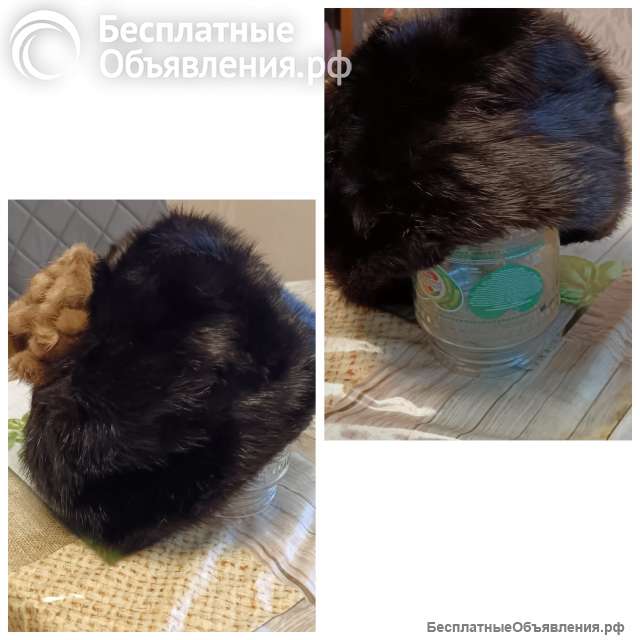 Зимняя норковая шапка