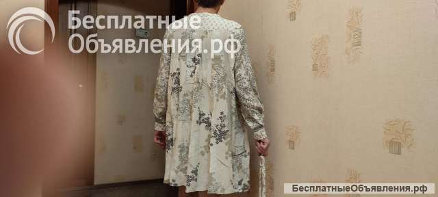 Платье женское свободного покроя с длинным рукавом 48-52/167