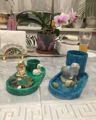 Подсвечник и карандашница