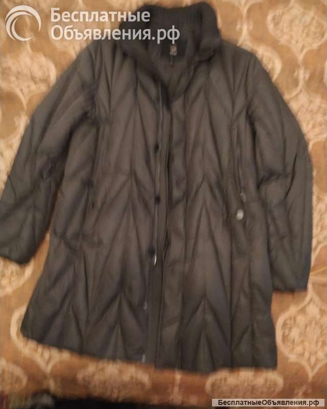 Пуховик мужской серый 56 размера