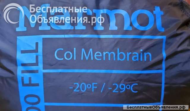 Спальный мешок Marmot -20F COL regular, комфорт -29°С, новый в уп