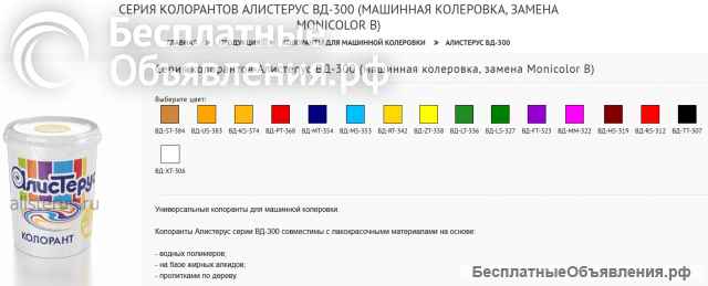 Колоранты. Пигментные концентраты