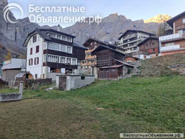 Швейцария, Лейкербад, Участок под строительство с развитой инфрафструктурой, с сараем, садом