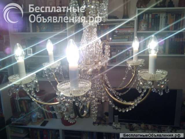 Хрустальная люстра черсое бу в хорошое состояние