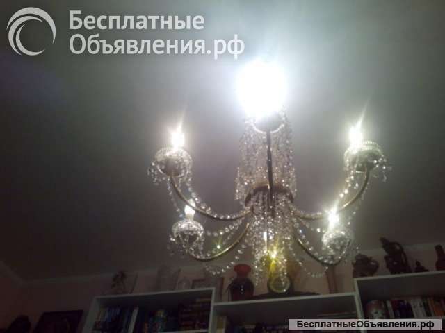 Хрустальная люстра черсое бу в хорошое состояние