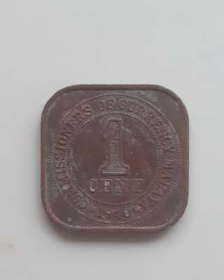 Монета Малайя 1 цент (cent) 1940 г. Георг VI