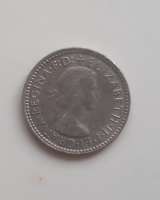 Монета Австралия 6 пенсов (pence) 1962 г. серебро