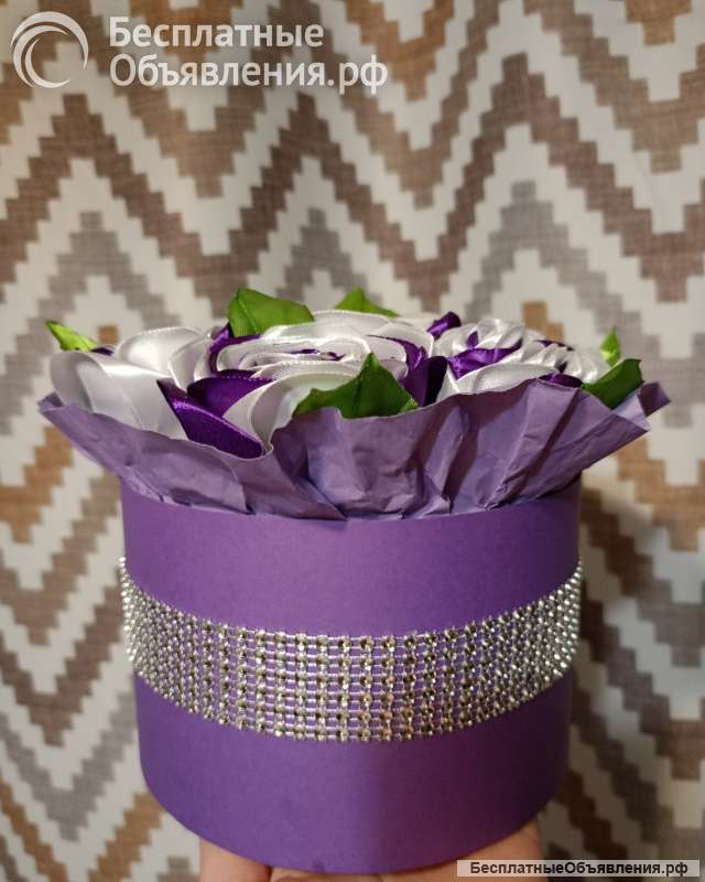 Букеты из атласных лент