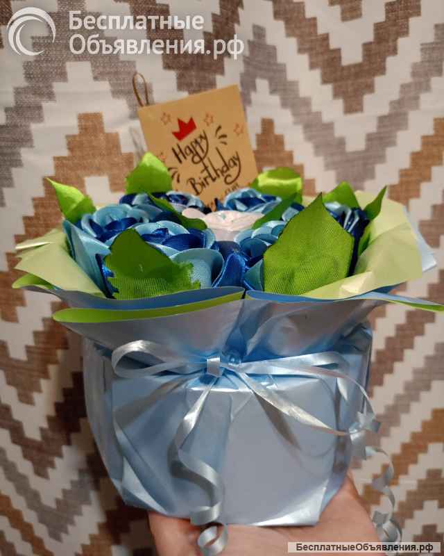 Букеты из атласных лент