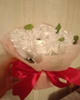 Букеты из атласных лент