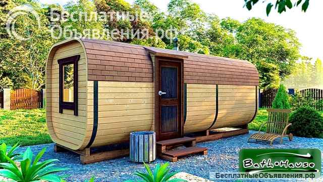 Баня-Бочка под ключ для дачи и сада