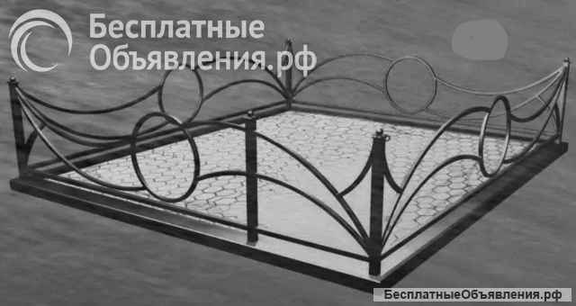 Ограда на кладбище кованая