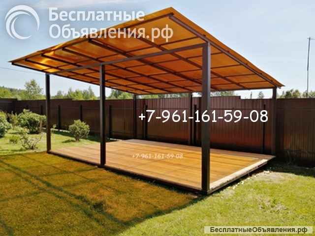 Навес из профильной трубы