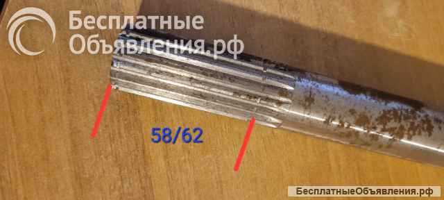 Вал промежуточный, гайка задняя, гайка передняя для тельфера пр-во Болгарии