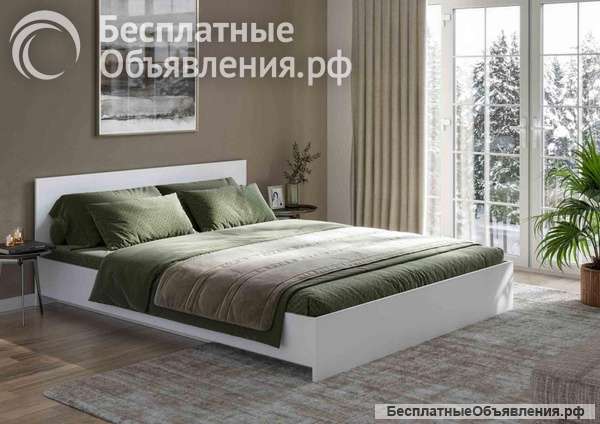 Кровать двуспальная 160х200 белая с матрасом Люкс+ доставка беслатно