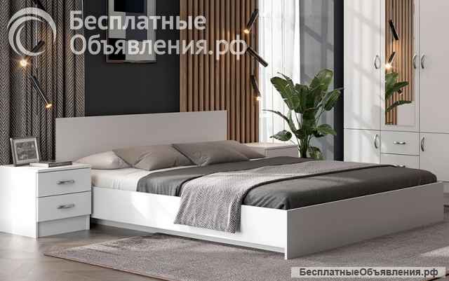 Кровать двуспальная 160х200 белая с матрасом Люкс+ доставка беслатно