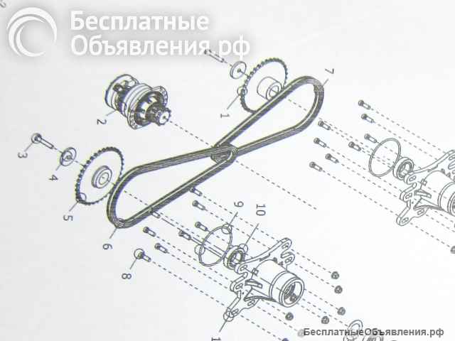 Цепь привода колеса длинная Zoomlion ZS080V и ZS085V