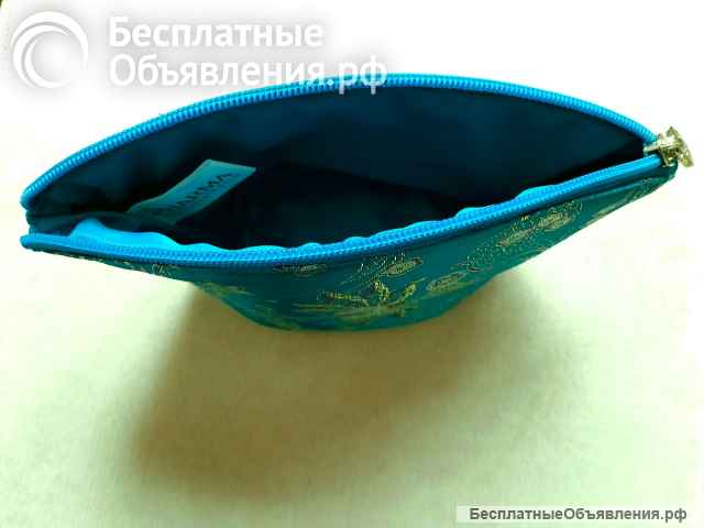 Косметичка Pharma cosmetics бирюзовая жаккард