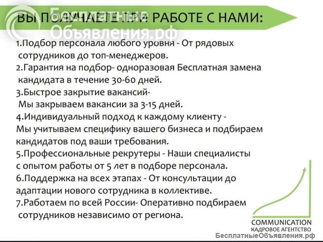 Подбор персонала с гарантией