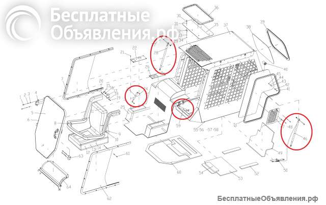 Газовые упоры для мини погрузчиков Lonking CDM307 CDM308 и CDM312