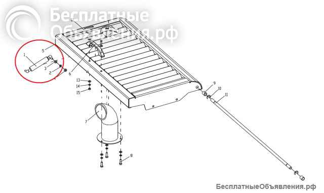 Газовые упоры для мини погрузчиков Lonking CDM307 CDM308 и CDM312
