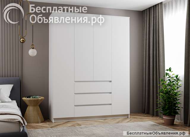 Шкаф распашной белый 160, 120, 80, 40 см