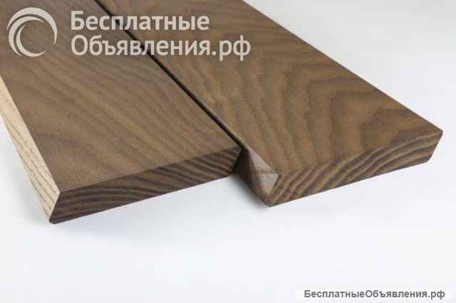 Фасадная доска - планкен из термоясеня и термолиственницы, косой, прямой
