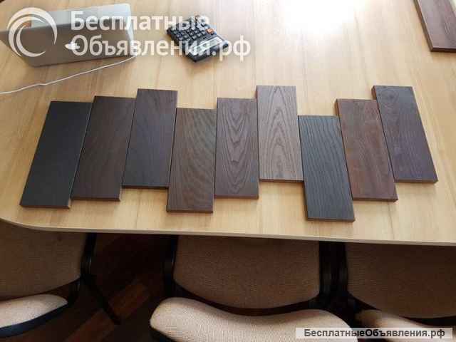 Фасадная доска - планкен из термоясеня и термолиственницы, косой, прямой