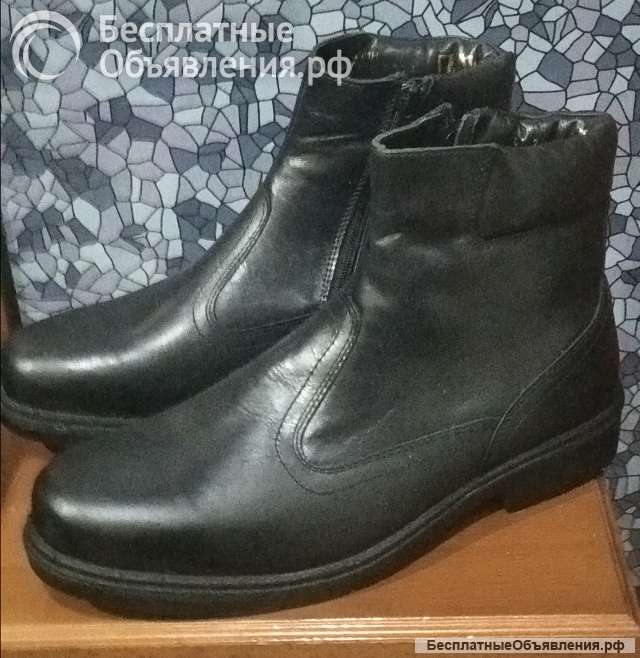 Кожаные новые мужские сапоги