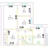 Квартира на Ленинградском проспекте, 3 комнаты