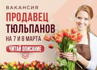 Продавец тюльпанов 7-8 марта
