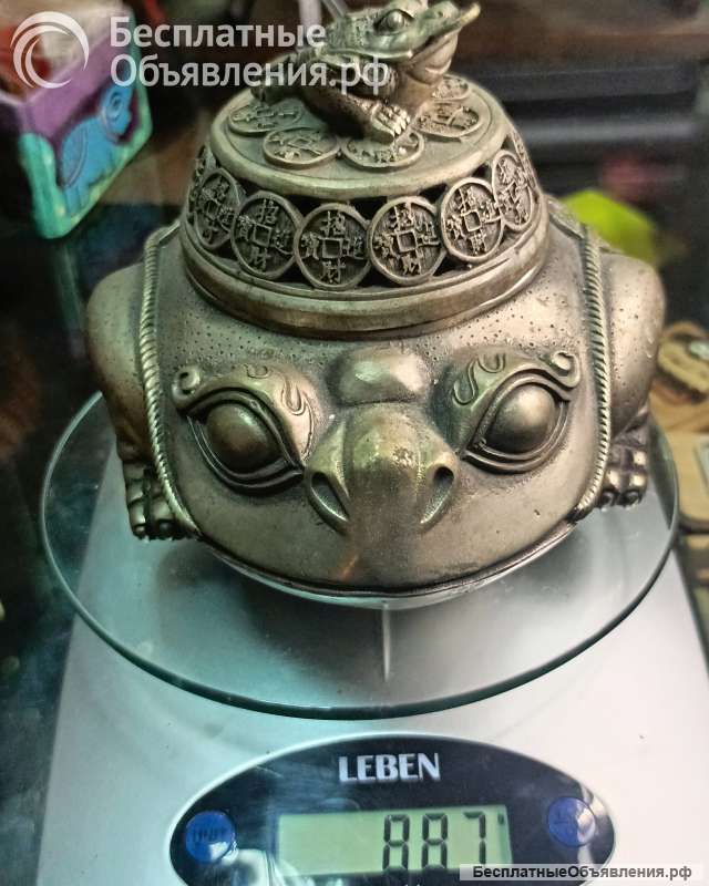 Кадильница жаба богатства 20век бронза