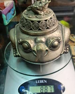 Кадильница жаба богатства 20век бронза