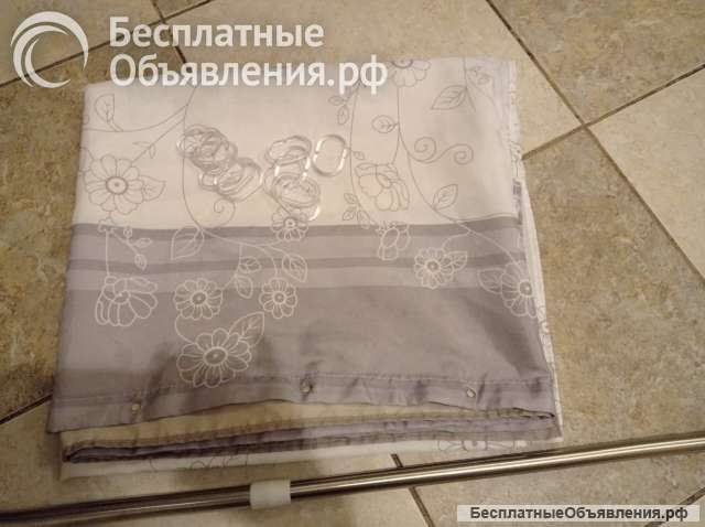 Шторка для ванной с перекладиной