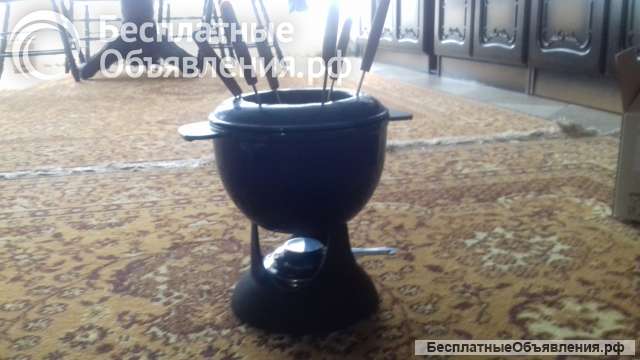 Кастрюля для фондю. новая. Крышка для микроволновки