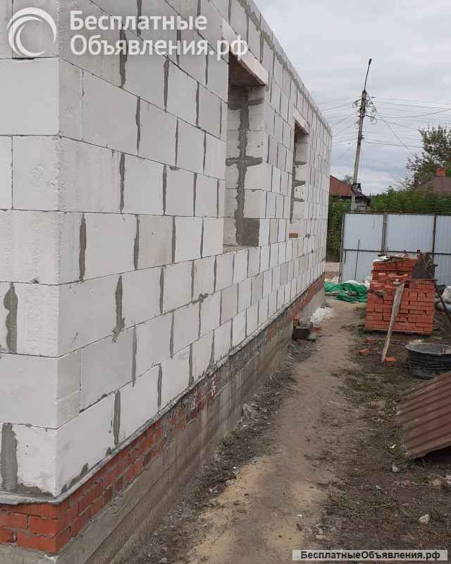 Строительные работы- кладка блока и кирпича