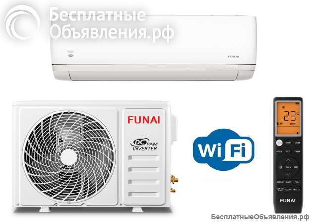 Инверторный настенный кондиционер Funai Kadzoku 2025 RAC-I-KD30HP. D03 Wi-Fi