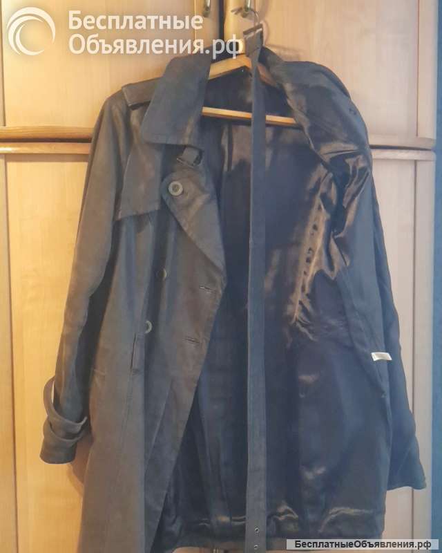 Пальто нубук коричневое