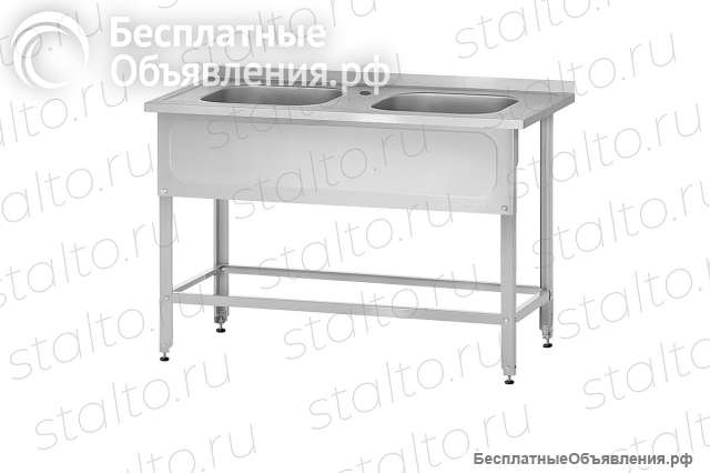 Ванна моечная двухсекционная цельнотянутая