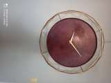 Часы интерьерные "Бордо и золото"