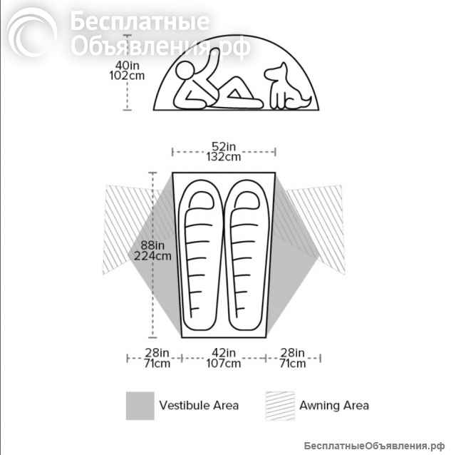 Топовая палатка Big Agnes Copper Spur HV Ul2. походный вес 1,22 кг. Новая