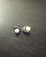 Кольцо и серьги из серебра с жемчугом и фианитами 925 пробы