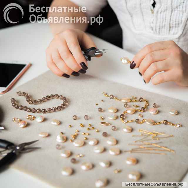 Удаленно (из дома). Изготовление ювелирных украшений из натурального камня.