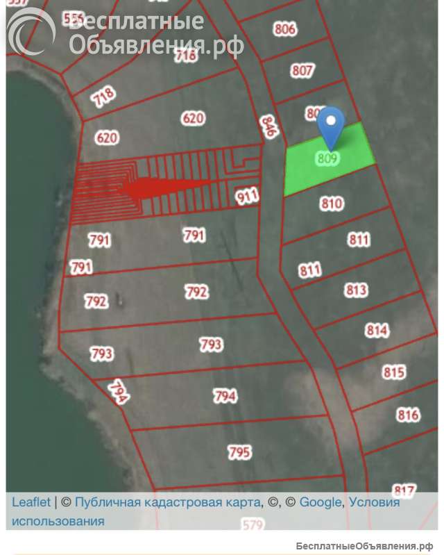 Участок на берегу озера