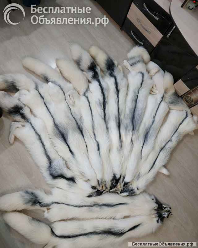 Мех шкуры мраморной лисы