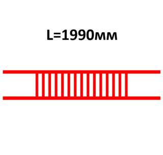 Барьер съемный двойной трансформаторного отсека БКТПу (L=1990мм) ЭСИ 122.00.0