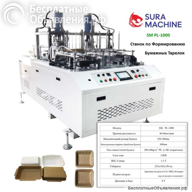 Оборудование для Производства Одноразовых Бумажных Тарелок