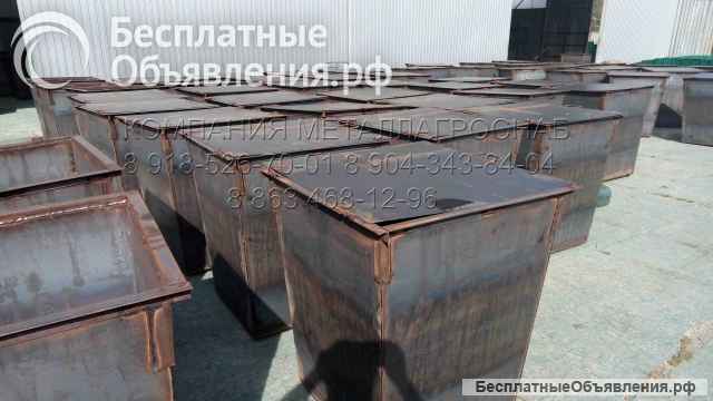 Контейнер 0,75 м3 с крышкой, на колёсах в Таганроге, Ростове-на-Дону, Краснодаре, Воронеже, Липецке