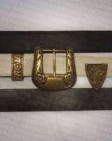 Комплект фурнитуры для ремня. Набор Пряжка + шлевка + наконечник