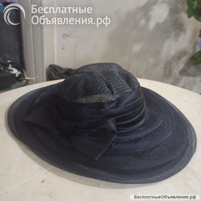 Шляпа женская чёрная, бу